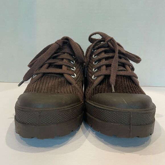 Chinese Laundry Brown Corduroy Heeled Loafers Size 8 - Picture 3 of 6